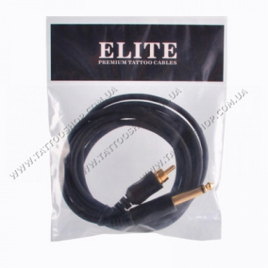 Elite RCA Platinum Tattoo Cable Clipcord.BLACK. Кутовий -2,4 метра.</p>